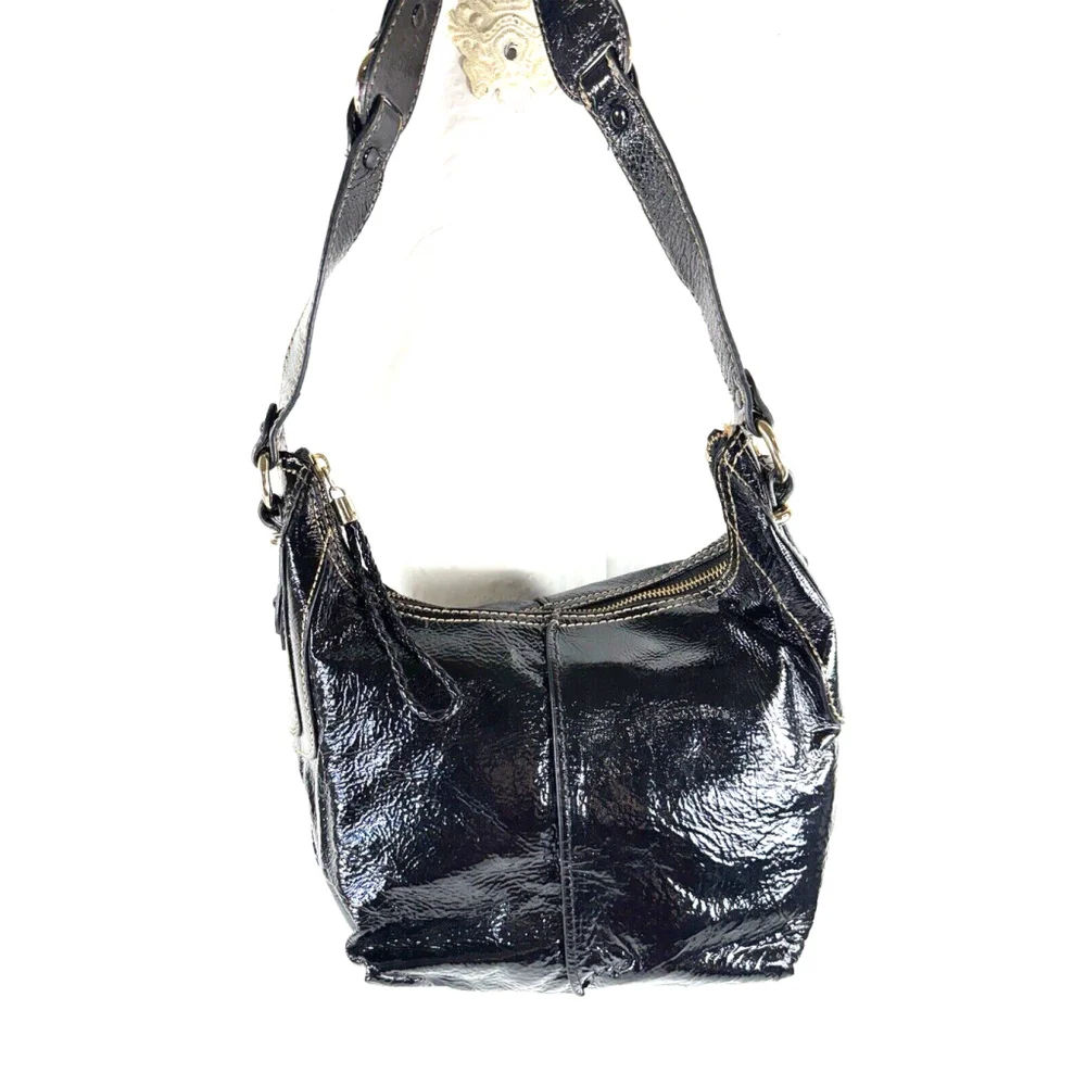 Vintage The Sak Patent Leather Hobo Shoulder Bag
